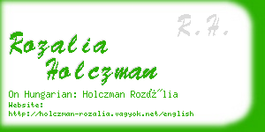 rozalia holczman business card